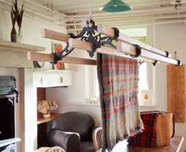 The Caledonian clothes airer, inspired by an original we found in a remote part of Scotland