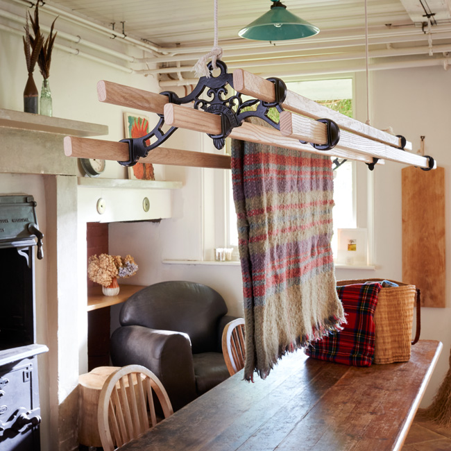 The Caledonian clothes airer, inspired by an original we found in a remote part of Scotland