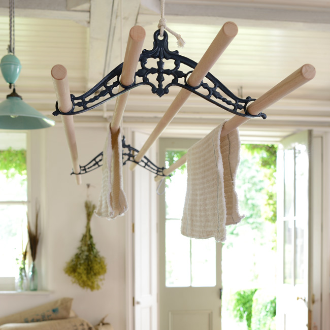 The Elgan laundry drying airer, from the traditional Welsh word meaning bright circle